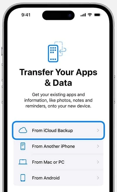 Transfiere tus aplicaciones y datos