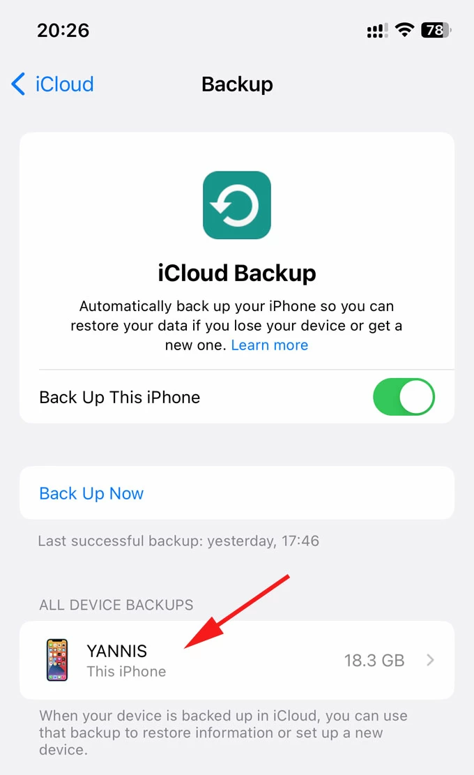 Восстановить удаленные сообщения на iPhone 15 с помощью iCloud